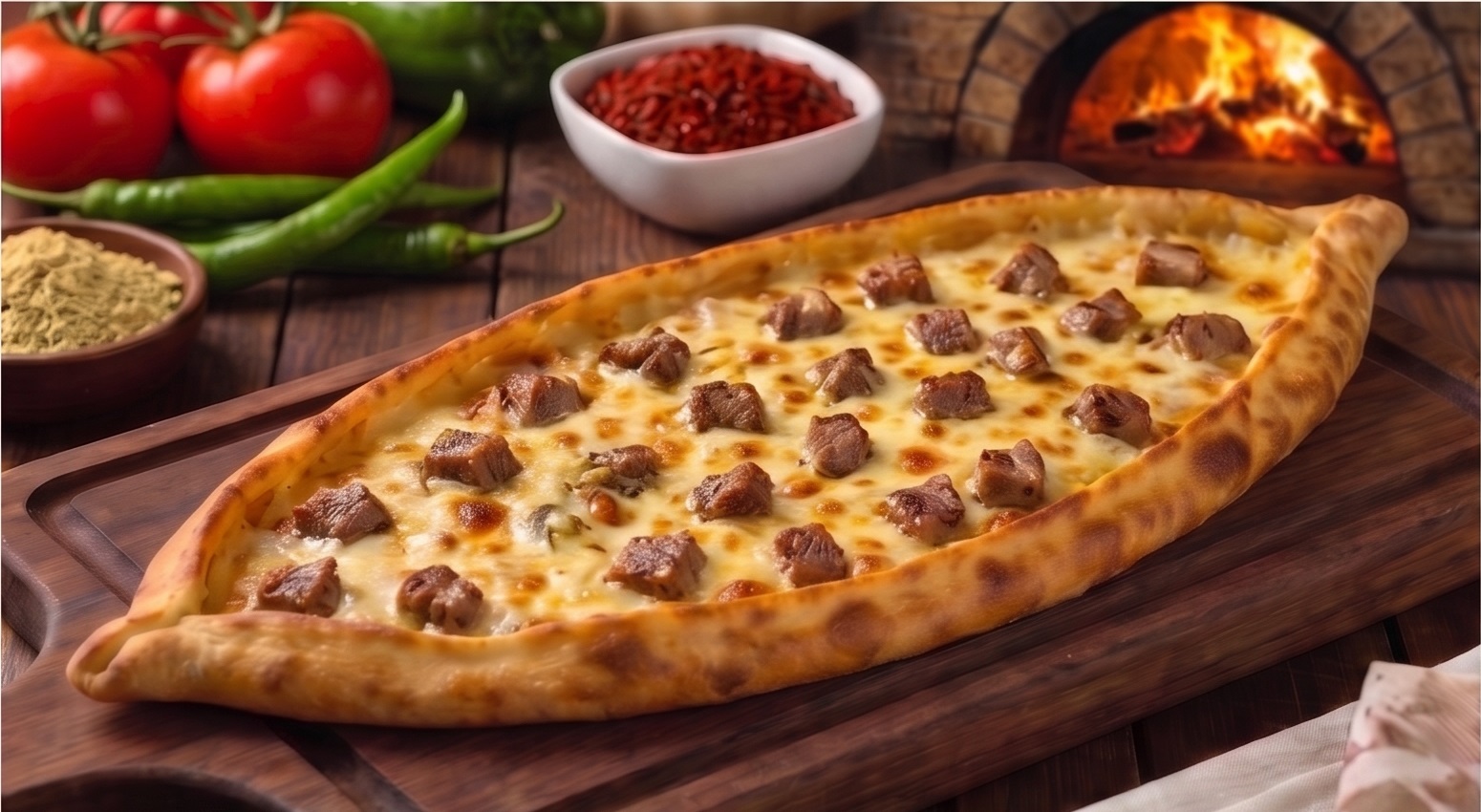 Kuşbaşılı Kaşarlı Pide